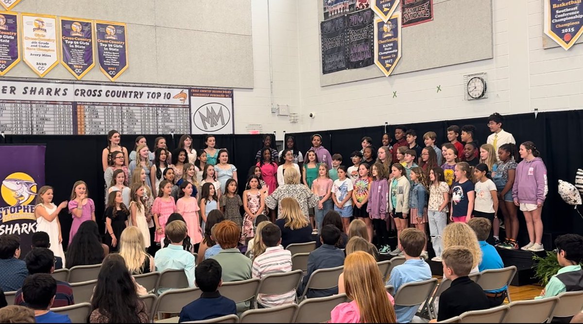 We celebrated our incredible fifth graders on Thursday.  We know this group will do BIG things! #onceasharkalwaysashark #stopherthrives