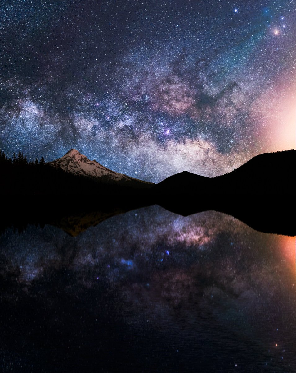 Milky Way Galaxy Over Mt Hood 🌌