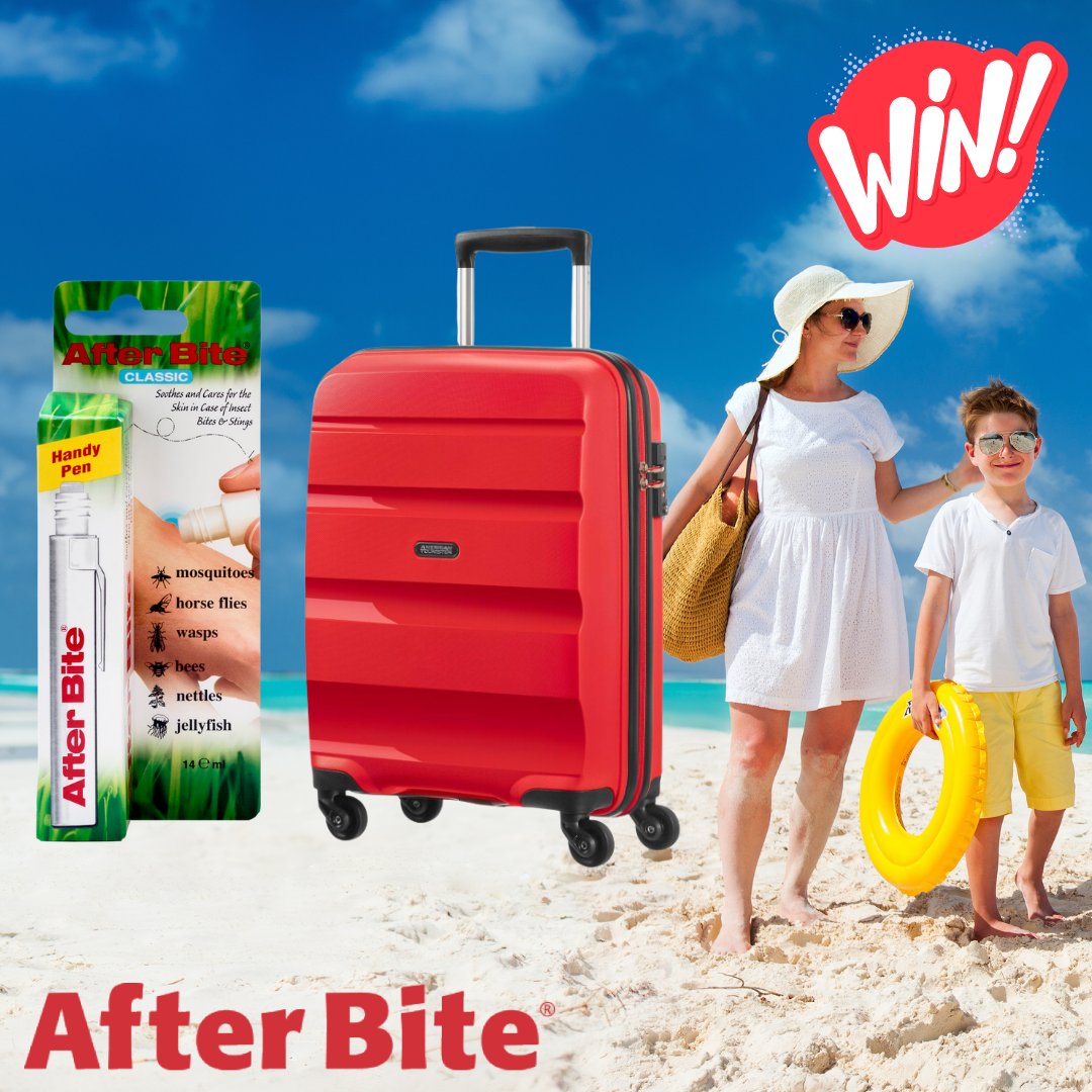 WIN TOURISTER HAND LUGGAGE WITH AFTER BITE!

Like and Share this post
Follow @winningmomentsuk & @afterbiteuk 
fill out the form here:competitions.womansweekly.com/competition/af…
#giveaway #competition #camping #holiday #summerholiday #travel #travelcompetition