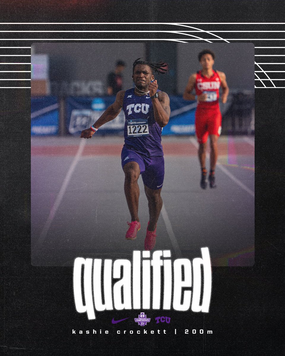 WHAT A RACE. KASHIE IS HEADED TO EUGENE! 💪

He runs a PR of 20.47 to punch his ticket to NCAAs!

#GoFrogs