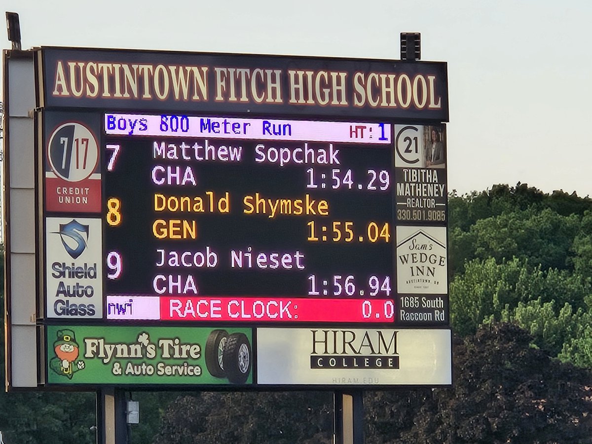 Matthew Sopchak finishes his senior year with a PR and some disappointment in not qualifying to State.  Jacob Nieset with a fine time and 9th place.  Not what you were hoping for, but you have a lot to be proud of