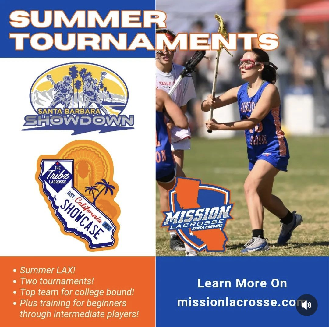 Summer tournaments are coming! Practice starts June 4th. Go to missionlacrosse.com for more info or direct message if you have any questions. #sbmissionlax #wearesantabarbara
