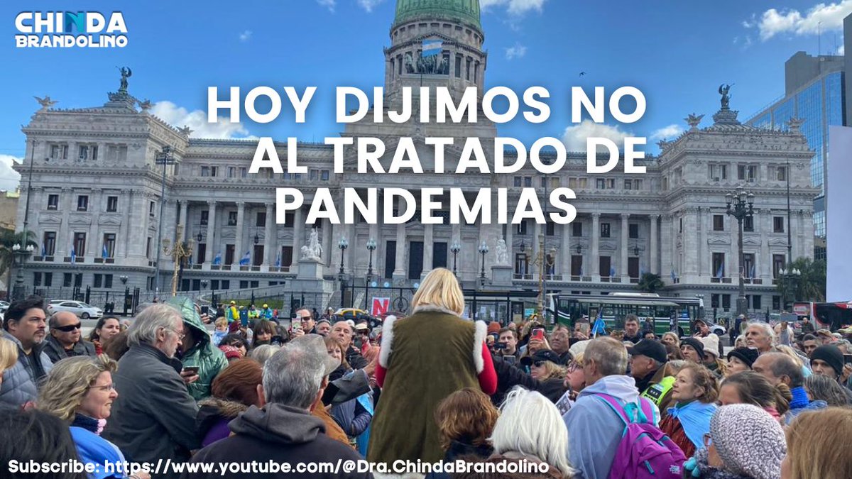 Hoy dijimos NO al 'Tratado de Pandemias' Suscribite: youtube.com/@Dra.ChindaBra…