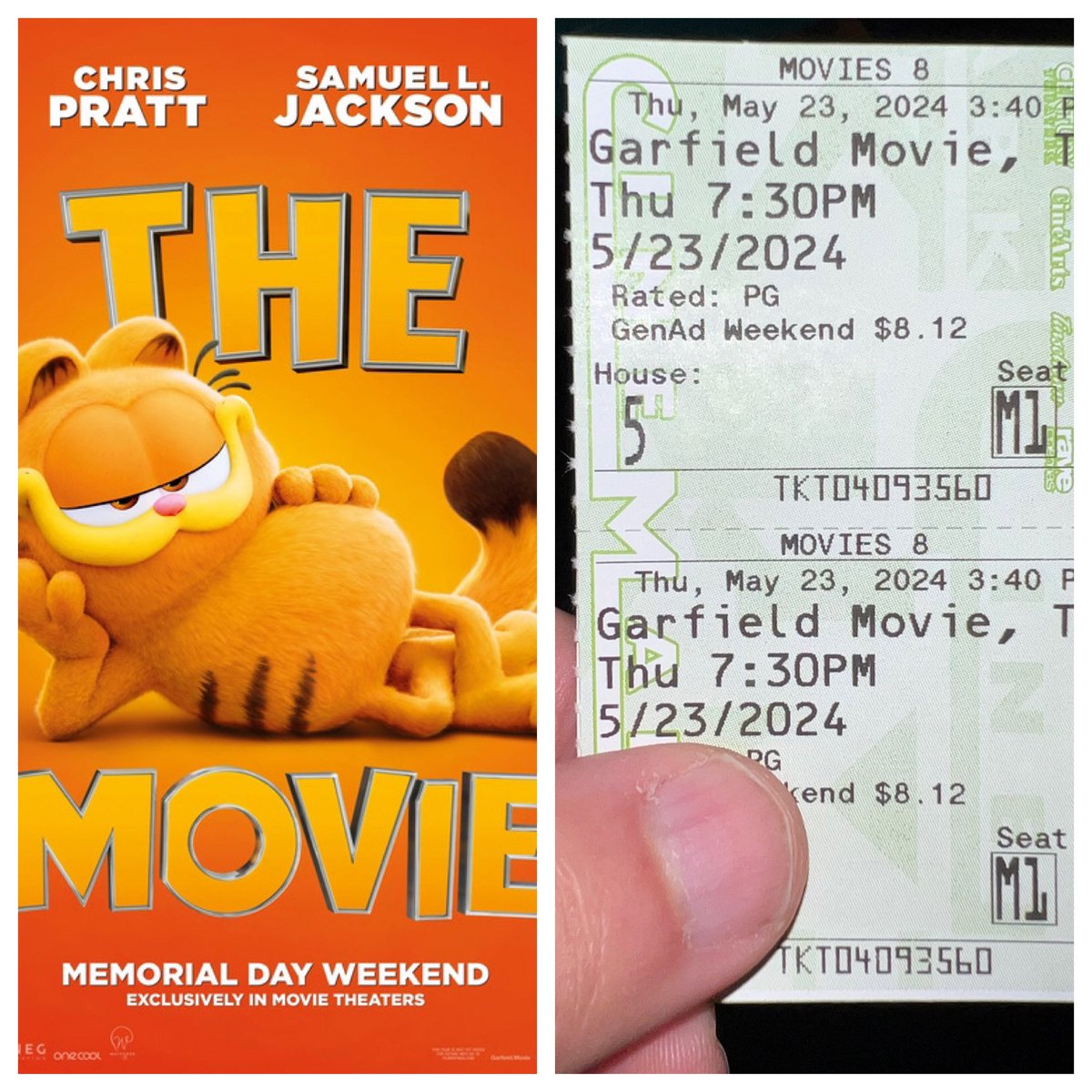 #NW @GarfieldMovie @Cinemark #TheGarfieldMovie