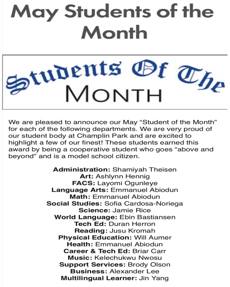 CPHS Boys' Hockey (@cpboyshockey) on Twitter photo Congratulations B. Olson for earning May Student of the Month! <a href="/brodyolson/">brodyolson</a>
#GoRebels #cphsrebelsboyshockey #rebelshockey #alloutallseason Congratulations B. Olson for earning May Student of the Month! <a href="/brodyolson/">brodyolson</a>
#GoRebels #cphsrebelsboyshockey #rebelshockey #alloutallseason