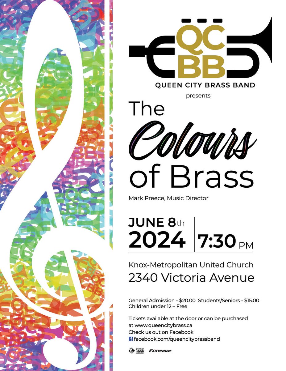Happening June 8 in Regina - Queen City Brass Band's final concert of the season, conducted by Mark Preece. Our repertoire evokes a wide variety of musical moods as portrayed by many different composers.