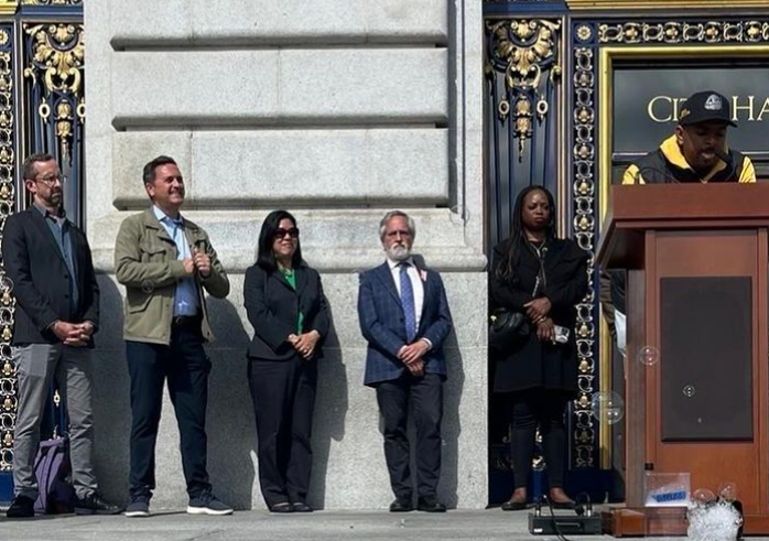 May is Bike Month! On Bike to Wherever Day, we celebrated biking as a sustainable & fun way to get around the City with @sfbike, @LondonBreed @mattdorsey @Ahsha_Safai @AaronPeskin & community leaders.