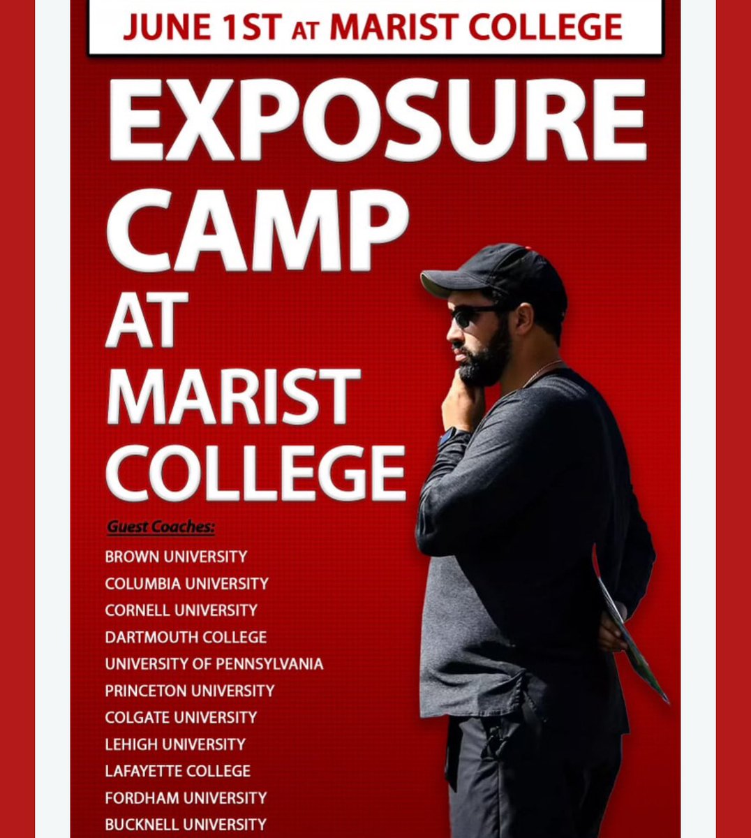 I will be attending the Marist Exposure Camp on June 1st. Thank you @CoachMWillis for the invite. Look forward to working hard on the field! 💪🏽🦍 @TheCoachHo @ZCA_FB4 @AthleticsZca @Coach__spence11 @PascoCountyFB @larryblustein @JoeMento