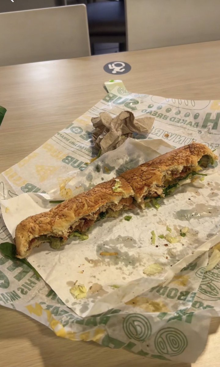 wlthdrawls's tweet image. ate half my sub anyone want the other half