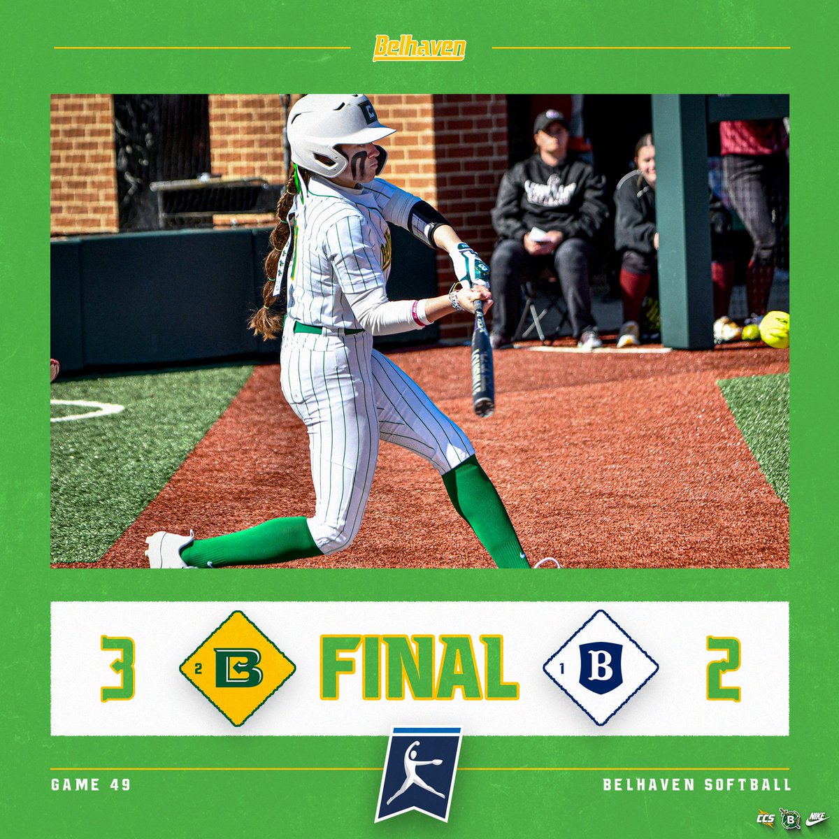 Belhaven Blazers (@belhavenblazers) on Twitter photo <a href="/BelhavenSB_/">Belhaven Softball</a> SB | FINAL/9 | BEL 3, BRY 2
WALKIN' OFF ALL THE WAY TO MARSHALL
Anna Caime crushes a walk-off homer in the bottom of the 9th to send Belhaven to their first-ever NCAA Division III World Series
#GoGreen | #d3sb | <a href="/BelhavenSB_/">Belhaven Softball</a> <a href="/BelhavenSB_/">Belhaven Softball</a> SB | FINAL/9 | BEL 3, BRY 2
WALKIN' OFF ALL THE WAY TO MARSHALL
Anna Caime crushes a walk-off homer in the bottom of the 9th to send Belhaven to their first-ever NCAA Division III World Series
#GoGreen | #d3sb | <a href="/BelhavenSB_/">Belhaven Softball</a>