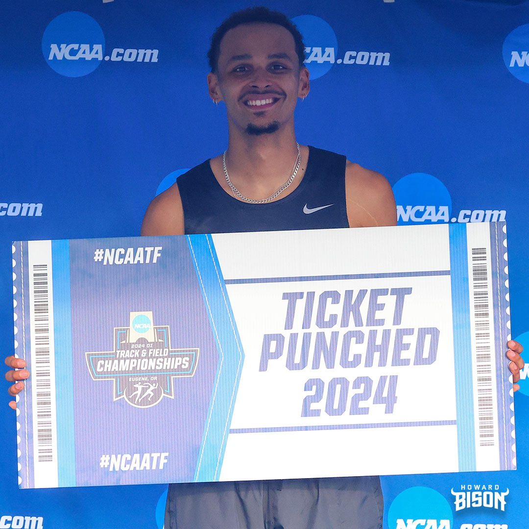 HUBisonSports's tweet image. 🏃🏾‍♂️ | He's going to Eugene! Congratulations to Samuel Bennett on making it to the semifinal round of the 110M hurdles with his time of 13.52! 

This marks the FIRST time since 2004 that Howard men's track and field has been represented at Nationals!
#BleedBlue