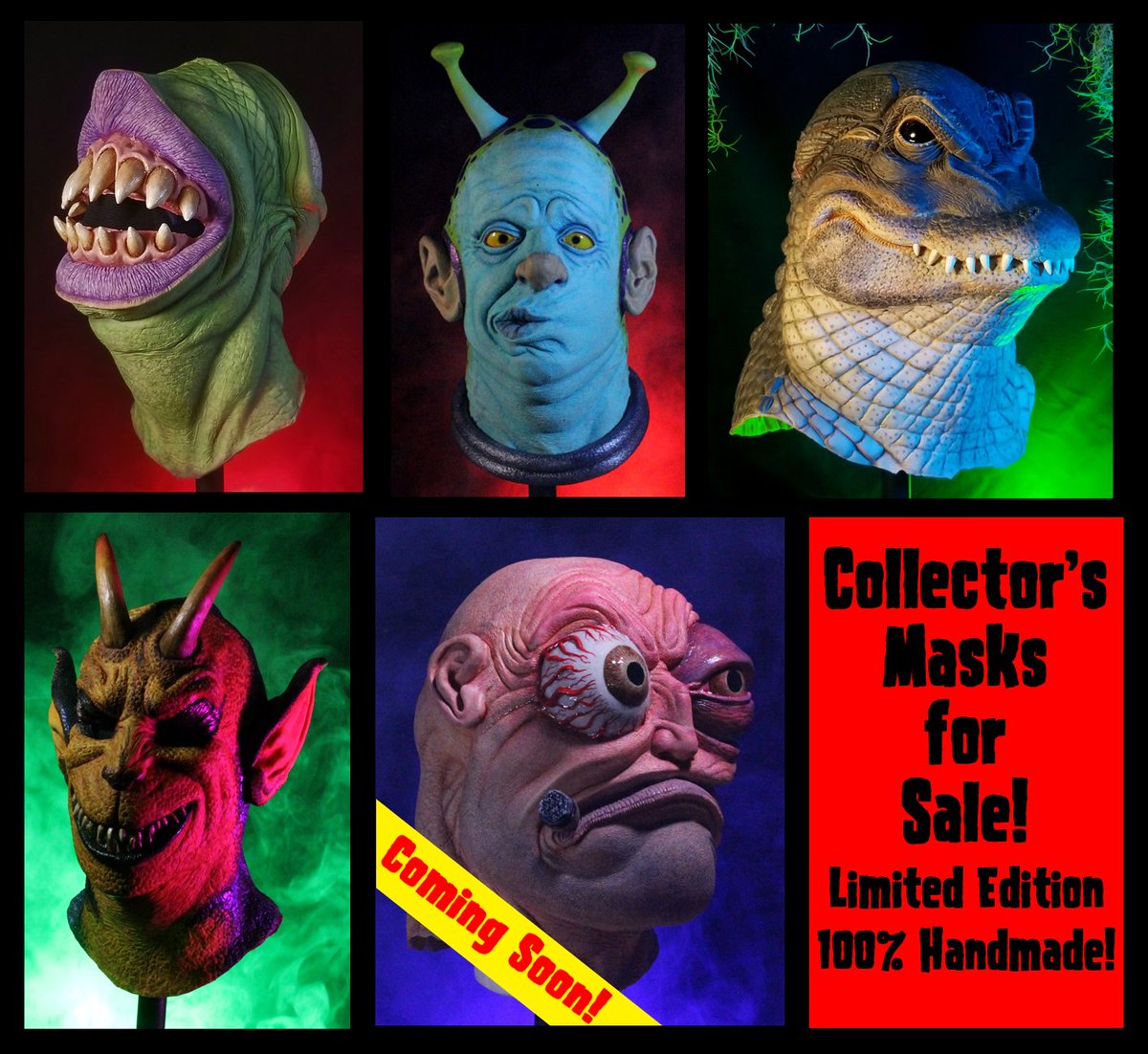 ShannonShea's tweet photo. Check out the store at my site! https://t.co/wTQ6UtRENy 
#masks #artprints #books #spfx #monstermaker #creature #fridayfun #alien #gargoyle #martian #movie #alligator https://t.co/12i0FuuIeE
