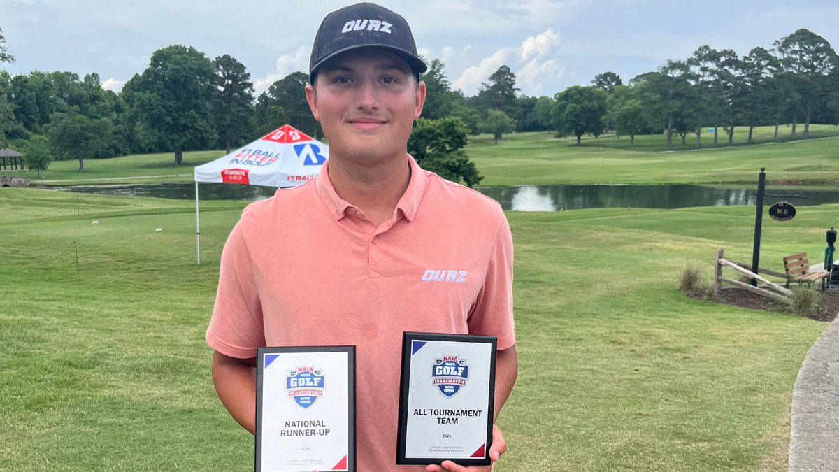 MGOLF | Kolby Shackelford played an amazing final round at the <a href="/NAIA/">NAIA</a> National Championship for <a href="/OUAZGolf/">OUAZ Golf</a>, forcing a championship playoff and finishing the runner-up.

Shackelford was also named to the NAIA PING All-American First Team.

📰: bit.ly/4bA5Dh8 

#WeAreOUAZ