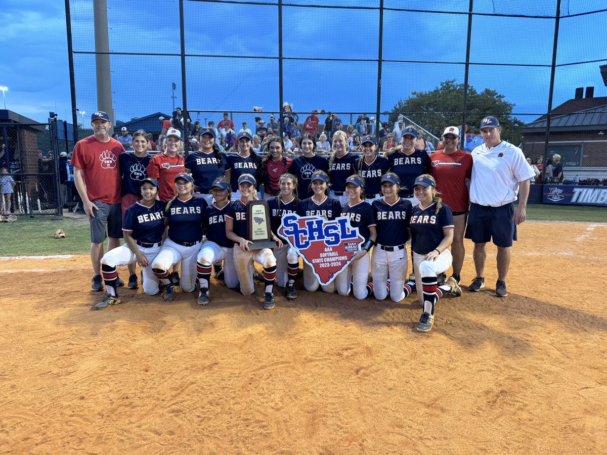 For the first time in program history, the BHP Bears are your 3A softball state champions 🥇

<a href="/BhpSoftball/">BHP Softball</a> | <a href="/wyffnews4/">WYFF News 4</a>