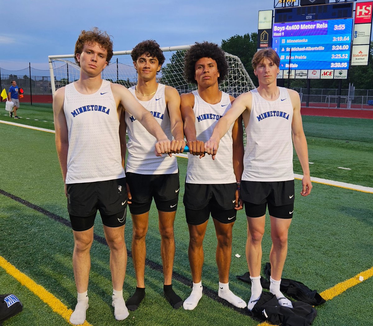 Minnetonka High School Skippers (@tonkaskippers) on Twitter photo 🚨 TONKA BOYS 4x400 SETS SCHOOL RECORD
⚓️🏃♂️ Last night at the Lake Conference Championships @ STMA, the Minnetonka Boys 4x400 Relay team ran 3:19.64 for the #1 time in Minnesota this season <a href="/minnetonkatf/">Tonka Track & Field</a>
🏆 Below: Dave Allred, Will Hairston, Tobias Williams, MacClain Boge 🚨 TONKA BOYS 4x400 SETS SCHOOL RECORD
⚓️🏃♂️ Last night at the Lake Conference Championships @ STMA, the Minnetonka Boys 4x400 Relay team ran 3:19.64 for the #1 time in Minnesota this season <a href="/minnetonkatf/">Tonka Track & Field</a>
🏆 Below: Dave Allred, Will Hairston, Tobias Williams, MacClain Boge