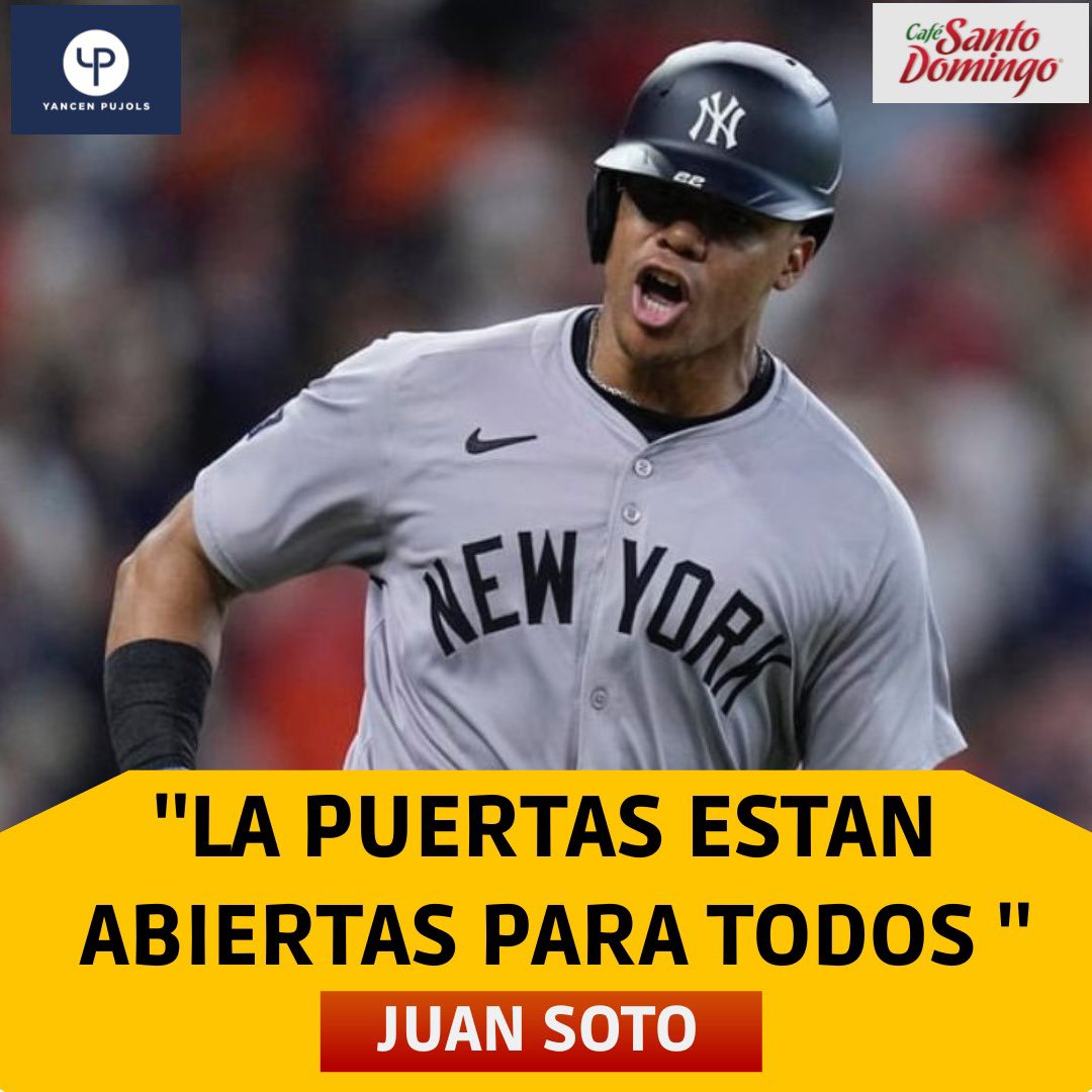 Claro Juan Soto sobre el negocio. Su enfoque ahora es la temporada y ganar con los Yankees, pero después de terminada hablarán con todo el interesado. Esa es la actitud correcta. Eso dijo a los medios antes del juego en San Diego. @Cafestodomingo, lo mejor de lo nuestro.