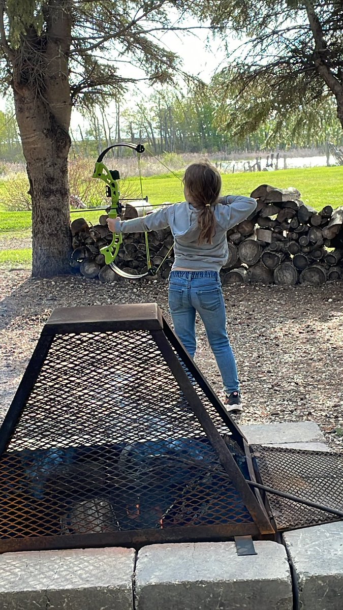 Rain delay. Do some target practice