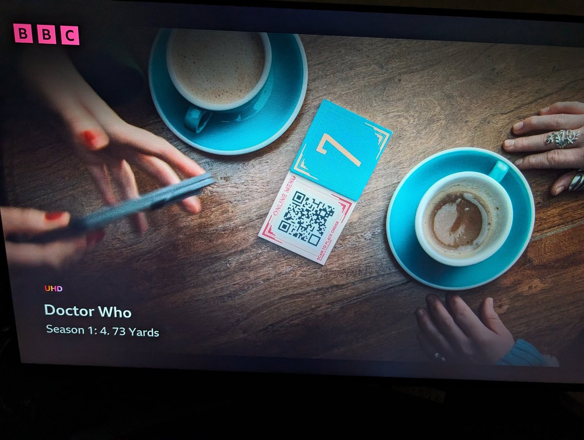 LMAO! THE GRAPHIC DESIGNER PLUGGED HIMSELF ON #Doctorwho  BECAUSE THEY KNEW ONE OF US WOULD BE WEIRD ENOUGH TO SCAN THE QR CODE! Bravo Stephen Fielding 🤣  I'm crying 😂 #73yards