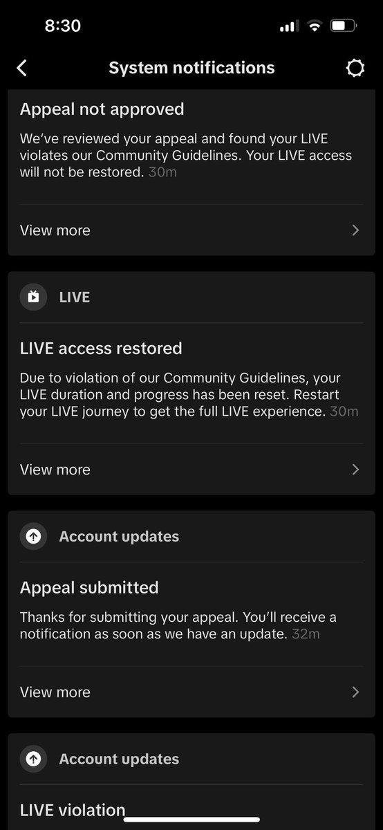Cahlaflour's tweet photo. I feel so defeated. Talking with my community about a movie featuring a gay couple resulting in me getting suspended for hate speech on TikTok Live. They approved my appeal and denied it in the same minute. No real person looked into this. @TikTokSupport please help fix this. https://t.co/j1tiREHjgR