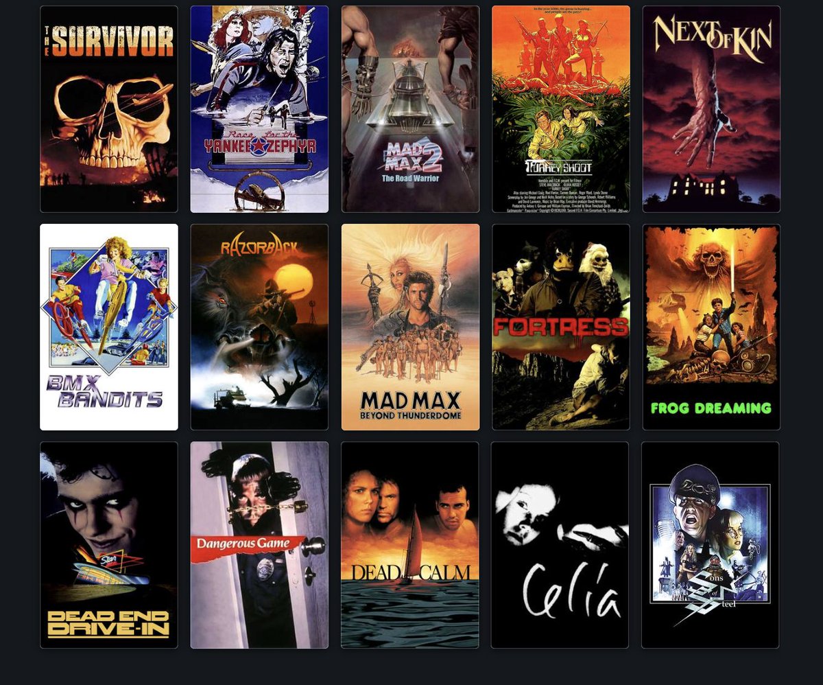 Trying to get into Ozploitation (and Ozploitation-adjacent genre stuff), this is what I've seen so far - do I have any real Australian genre cinema heads in my followers who can give me recs past this