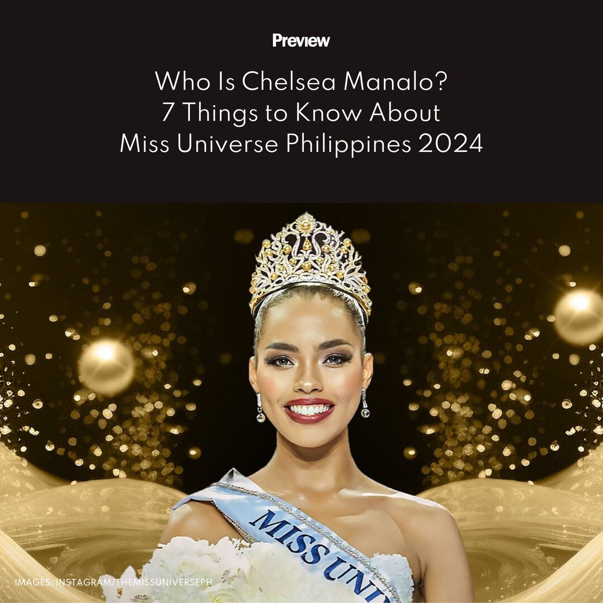 #ChelseaManalo has been modeling since she was 14, including on Preview! Read more about our #MissUniversePhilippines2024 here: bit.ly/3QYUbmX