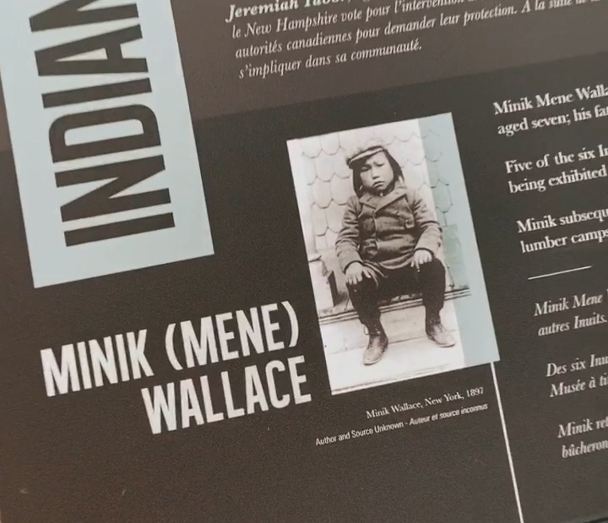 Minik Wallace(7) and his Inuit family were brought by Admiral Peary. They were promised return to Greenland and put on display in a museum. All but Minik got TB and died. They TRICKED Minik to think his father was buried w/ rocks in a coffin while his skeleton was displayed.