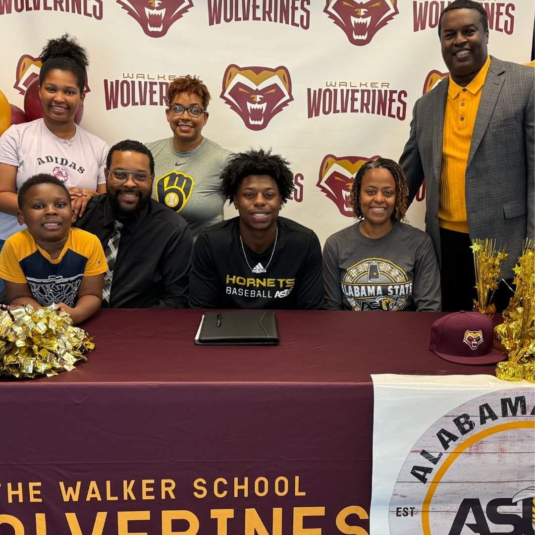 Jackson Williams (1B/3B) from Walker High School Marietta, GA signed with Alabama State baseball