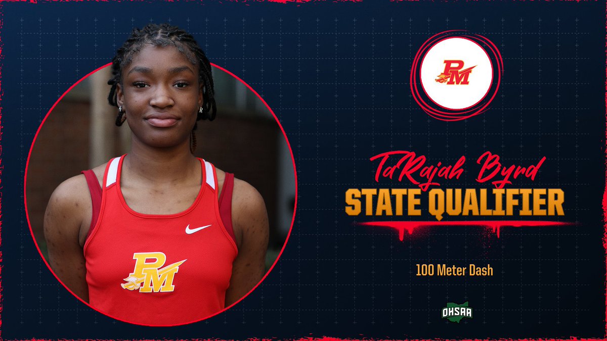 Congratulations to freshman TaRajah Byrd on qualifying for the State Meet in the 100 meter dash! She will travel to Welcome Stadium in Dayton, OH on May 30th to run in the preliminary round of the State Meet. Congrats TaRajah! ⚔️ #Together | #YEAHRED