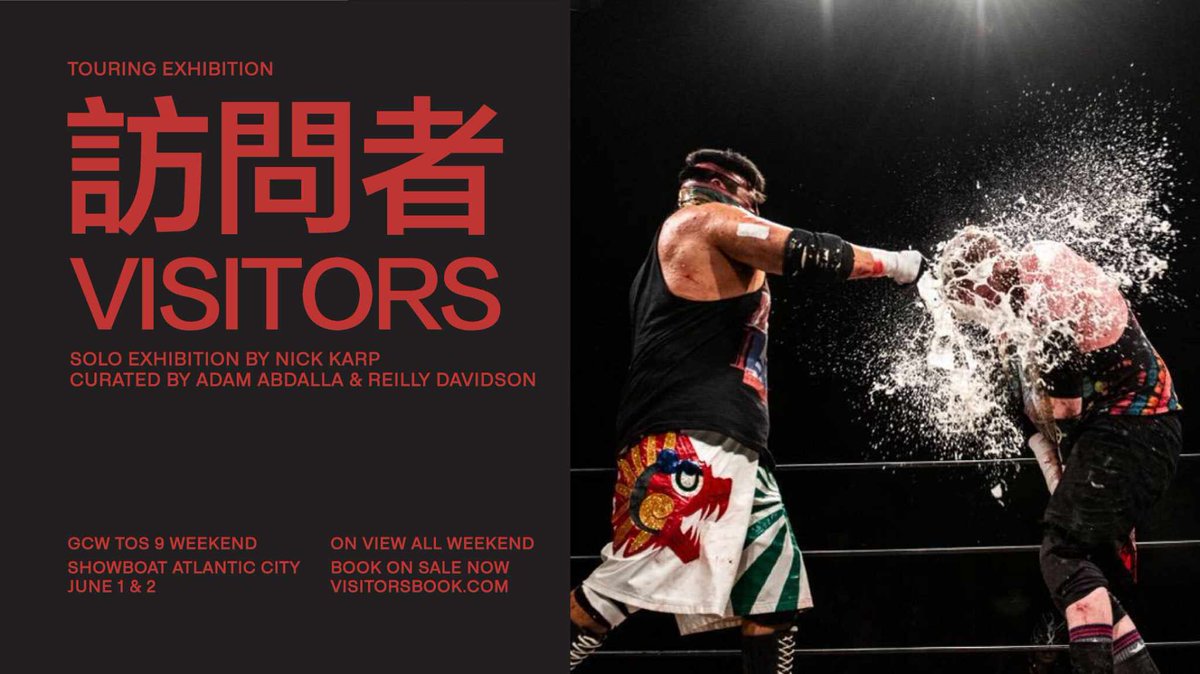 Sports Illustrated called 'VISITORS' a 'MASTERPIECE' Now, the groundbreaking photo journal by Nick Karp & the breathtaking photos documenting GCW's historic trip to Japan will be on display during TOS weekend @ the Showboat! The exhibit will be open all weekend in The Terminal!
