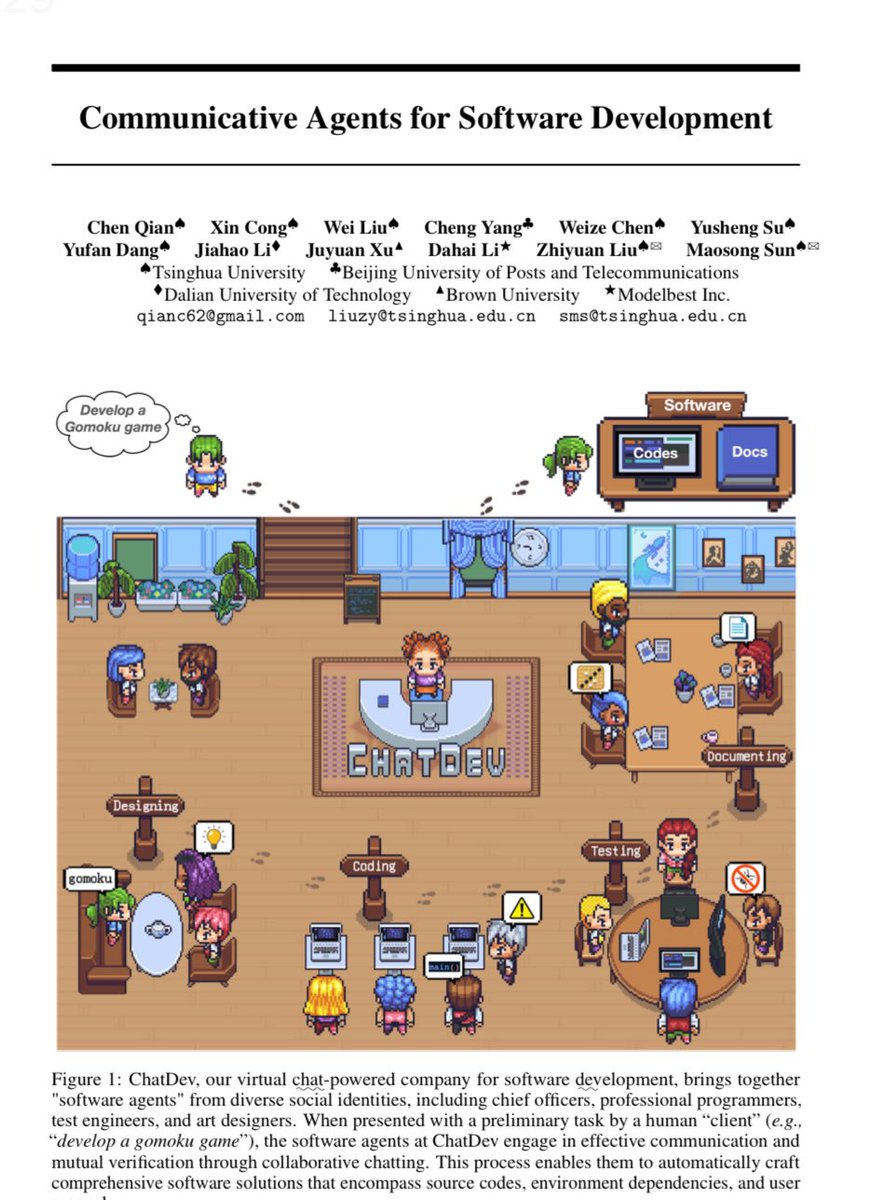 emollick's tweet photo. A really intriguing set of findings of AI researchers that needs more exploration, replication, and expansion: AI agents given personalities and backgrounds, and placed into a virtual formal organization (with CEOs, VPs, etc.) outperform normal AI in doing complex tasks. https://t.co/BLGmg9txYA