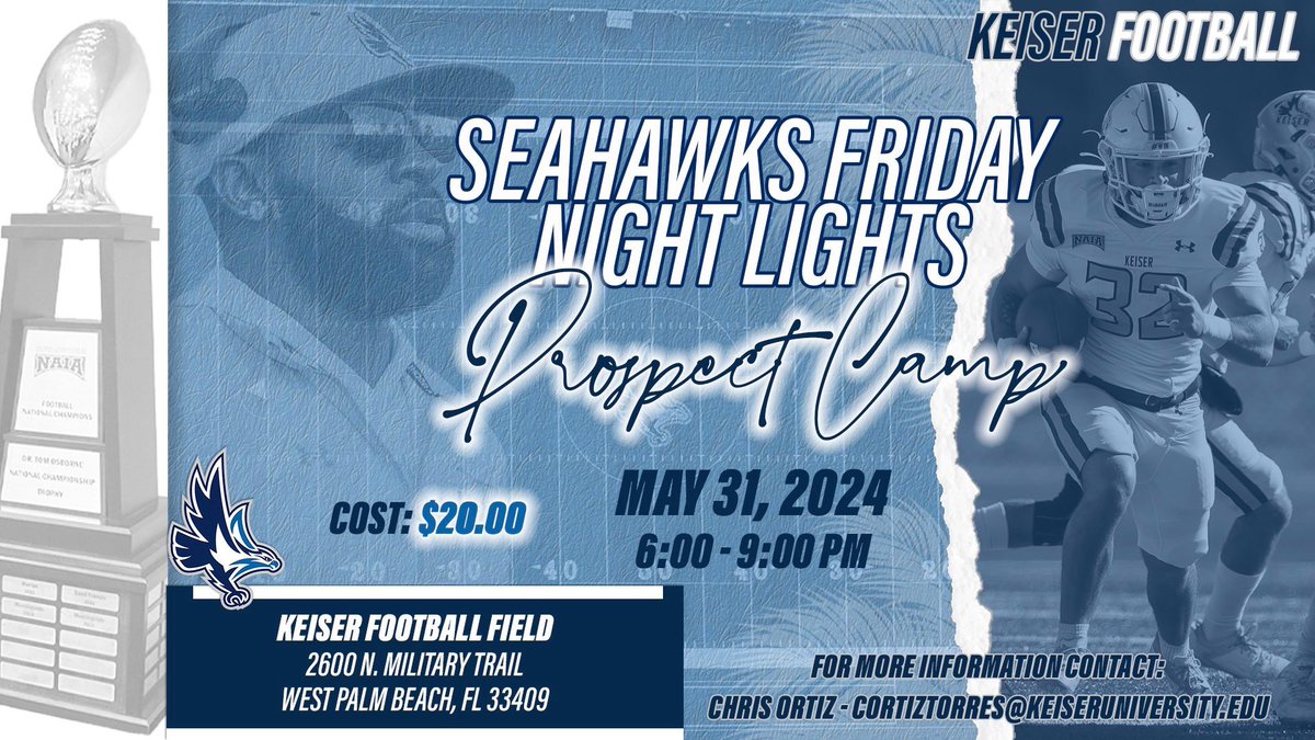 May 31st I will be at <a href="/KeiserFootball/">Keiser Football</a> Camp <a href="/EraPrep/">New Era Prep</a> <a href="/najitobias/">Naji Tobias</a> <a href="/MuckCityMedia/">Muck City Media Enterprises</a> <a href="/BrahmanFootball/">Okeechobee Football</a> <a href="/Megan00213/">Megan Evans</a> <a href="/ShanksThang143/">Deforest Shanks</a>
