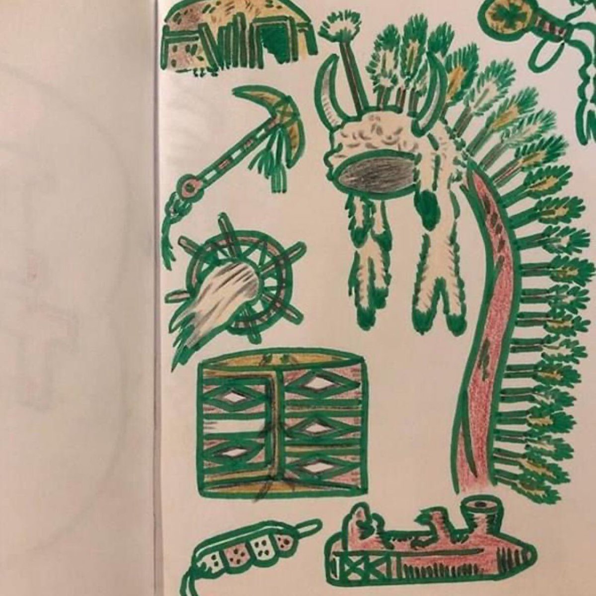 had this book with clothing and items The American Indians would use and wear and successfully replicated it with poscas, loved this kind of drawing as a kid so had to do this #drawing #art #americanindian #poscas #artstudio #creativeprojects #illustration #blackbook #sketching