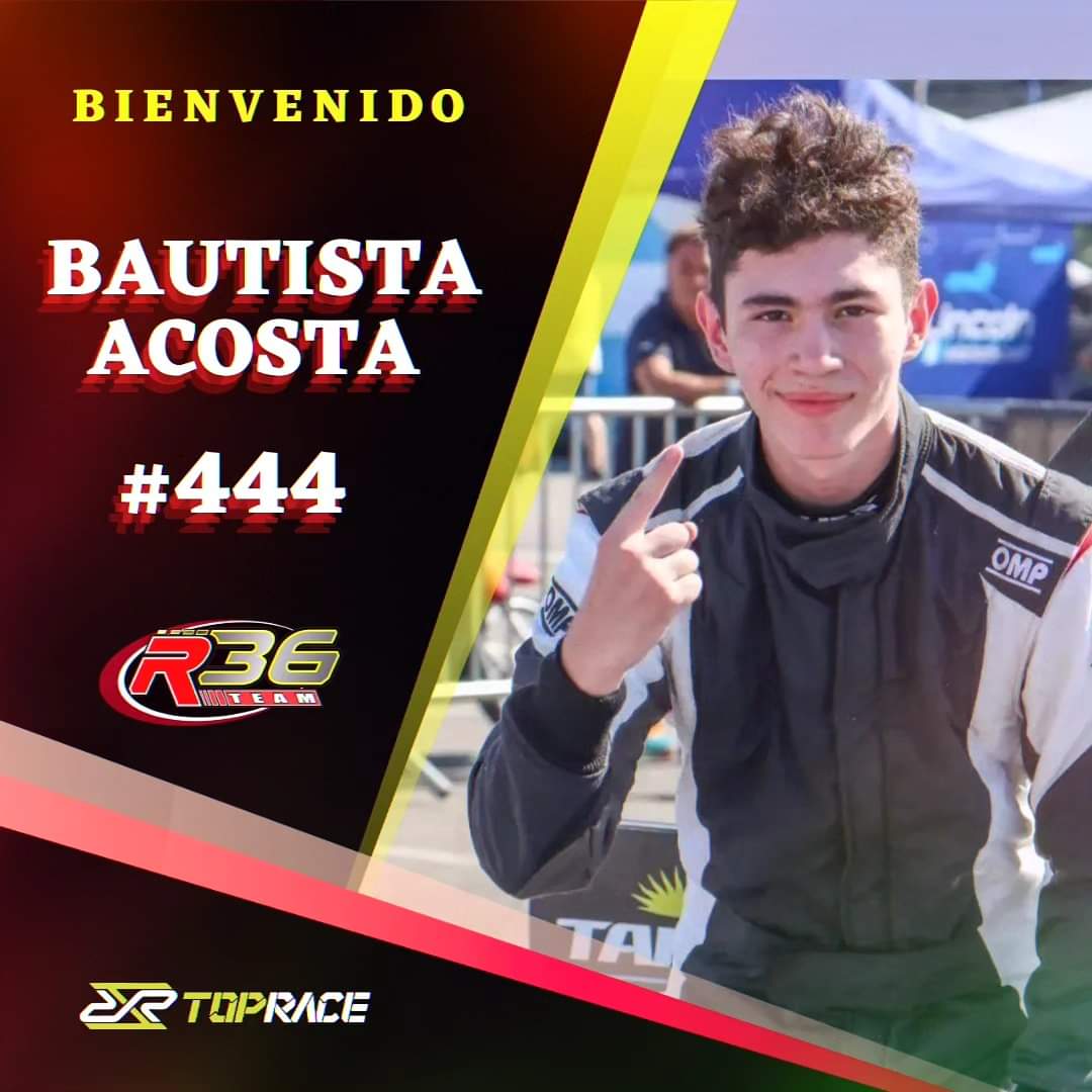📢 Bienvenido Bautista Acosta

El piloto Chaqueño <a href="/bautiacosta444/">Bauti Acosta</a> , se suma a las filas del equipo desde la proxima fecha a disputarse el 1 y 2 de Junio en el autodromo de Buenos Aiires.

Te deseamos el mayor de los éxitos!! 💪🏁

<a href="/topraceok/">Top Race</a> 
<a href="/topracejunior/">TopRace Junior</a> 
<a href="/roloortegaok/">Rolo Ortega</a>