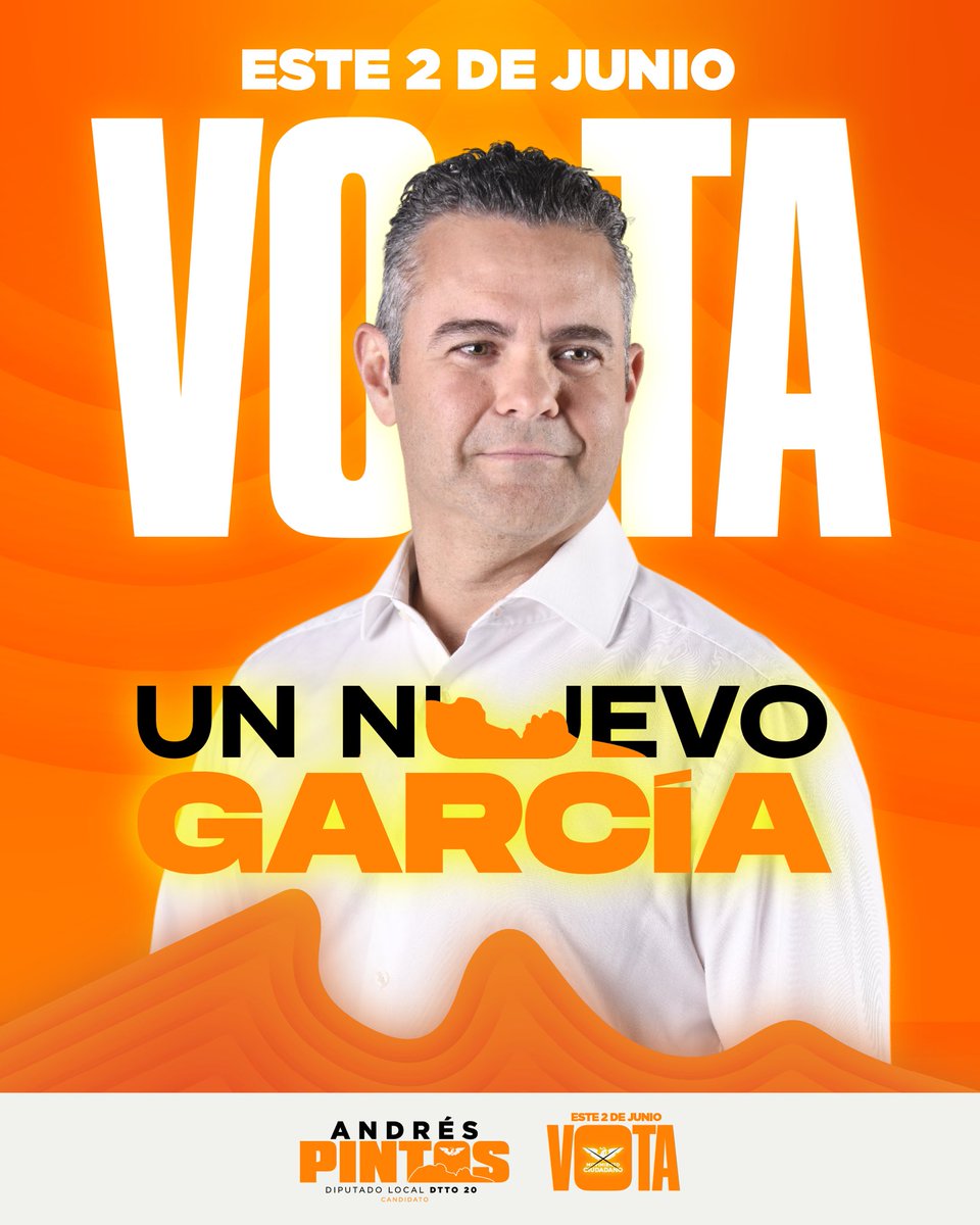 Estamos a unos días de cambiar el rumbo de García. ¡Este 2 de junio vamos a pintar de naranja nuestro Congreso y todo el Municipio!

#UnNuevoGarcía 🍊