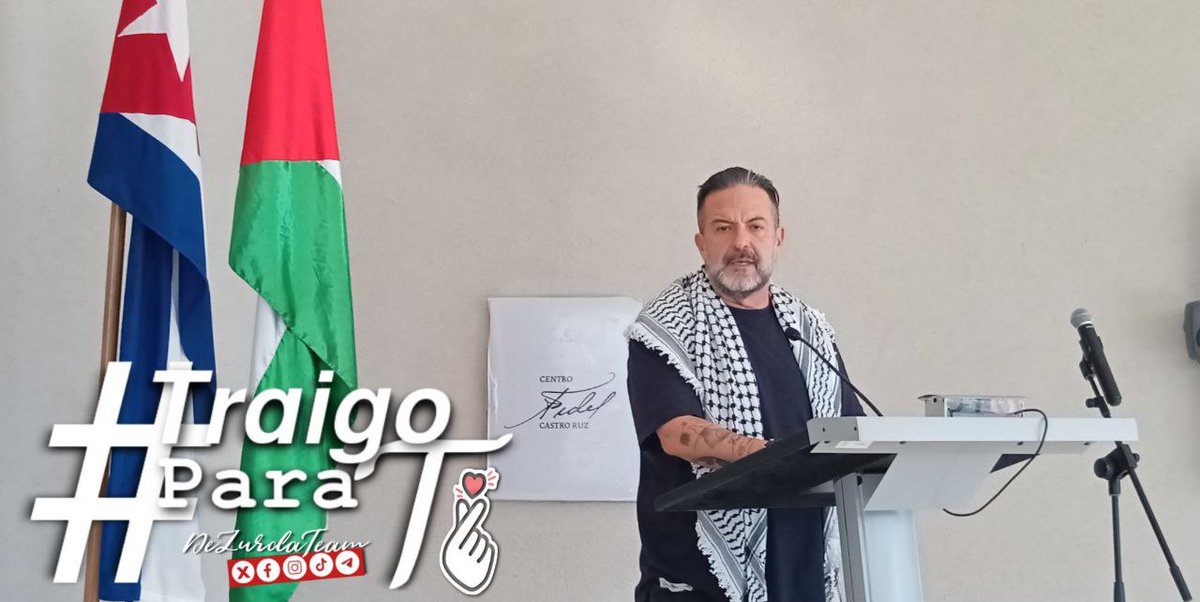 #TraigoParaTi el abrazo del amigo @ManuPineda que hace suya la causa #Palestina 🇵🇸. #DeZurdaTeam