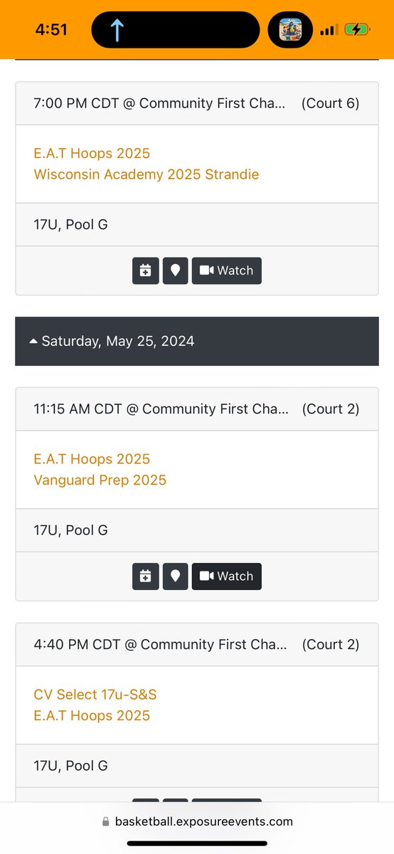 Game Time ⏰ E.A.T Hoops 2025 @PHCircuit Midwest Showdown 📍Appleton,WI