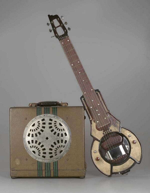 Steel guitar and amplifier, 1936.