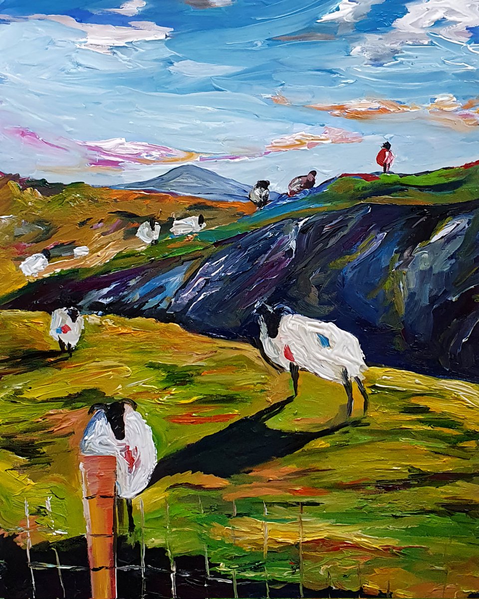 Tréad caorach🐏 #connemara #oilpainting #ealaín #art