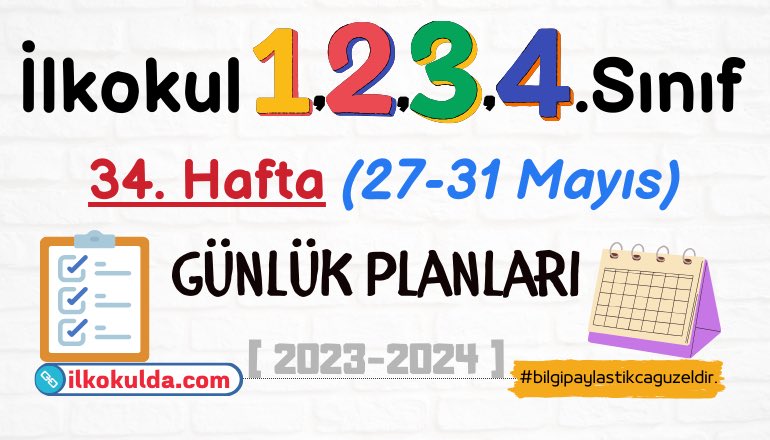 ilkokuldacom's tweet photo. 📌 İlkokul 1️⃣, 2️⃣, 3️⃣, 4️⃣ .Sınıf 3️⃣4️⃣. Hafta (27-31 Mayıs) Tüm Derslerin Kaynak-Ders Kitaplarının Günlük Planları | 2023-2024

🔽 İndirmek için TIKLAYINIZ: 
https://t.co/qWnVC4oPDW

#bilgipaylastikcaguzeldir #ilkokuldacom https://t.co/l74GWu9LOO