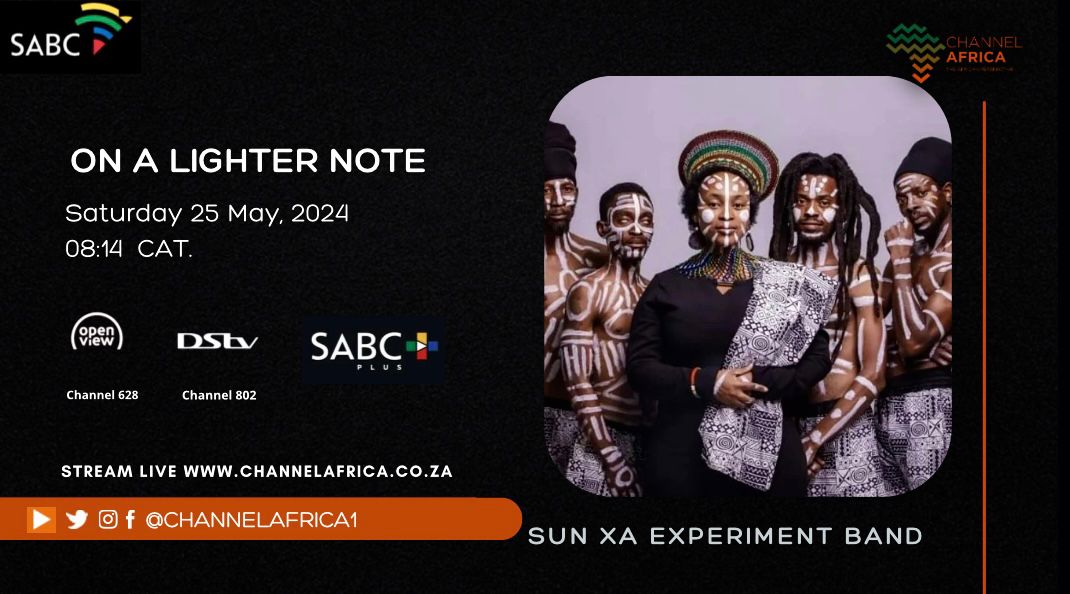 [ON AIR] #OnALighterNote with <a href="/ntsako_mhlanga/">Ntsako Mhlanga</a> talks to <a href="/SunXaExperiment/">Sun Xa Experiment</a> on this #AfricaDay2024 over their recent body of work

Send your messages and vn's on Whatsapp +27634069126 or call us on +27860003620

TUNE IN: DSTV 802 | OPENVIEW 628 | LIVESTREAM: bit.ly/36efN89