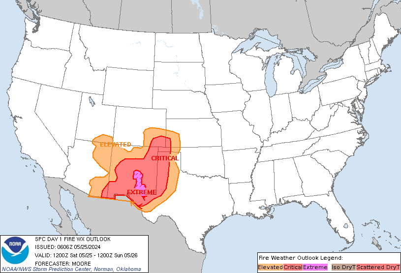 1:08am CDT #SPC Day1 #FireWX Extremely Critical: south-central new mexico spc.noaa.gov/products/fire_…