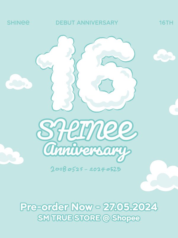 เปิดพรี! #SHINee 16th Anniversary MD 🎂🩵 💯 ออฟฟิเชียล ช้อปเลย 👉 shope.ee/g45hwWEki #ShopeeTH #ShopeeTHxSMTrue #ตลาดนัดshinee #ตลาดนัดชนว