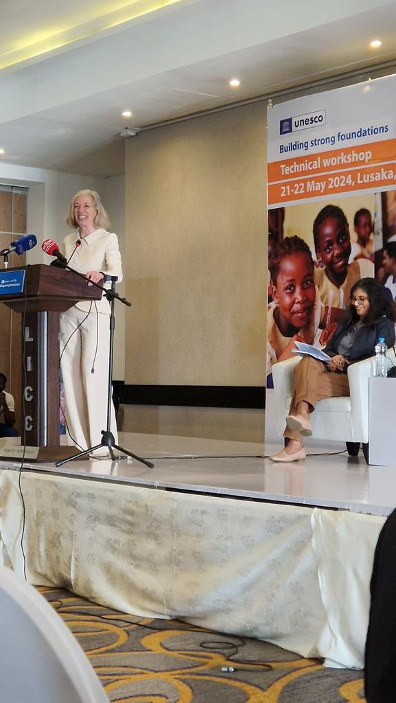 #BuildingStrongFoundations means helping children stay in school, keep safe & grow up healthy to lead thriving lives. Today, in #Zambia we’re joining efforts, calling for action & investments for the future, for every child to #LearnAndThrive @UNESCO @UNICEF