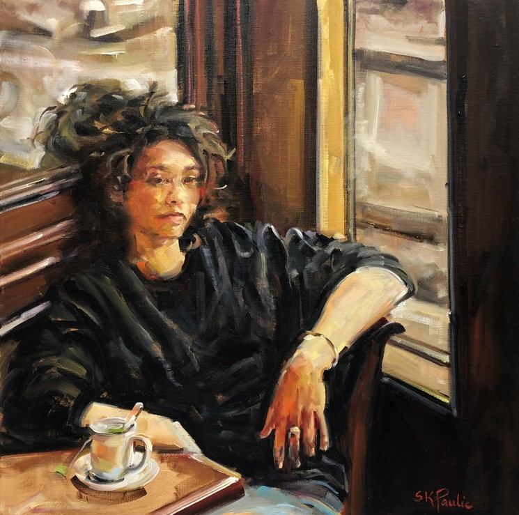La fille au café, 2021 © Sylvie K. Paulic