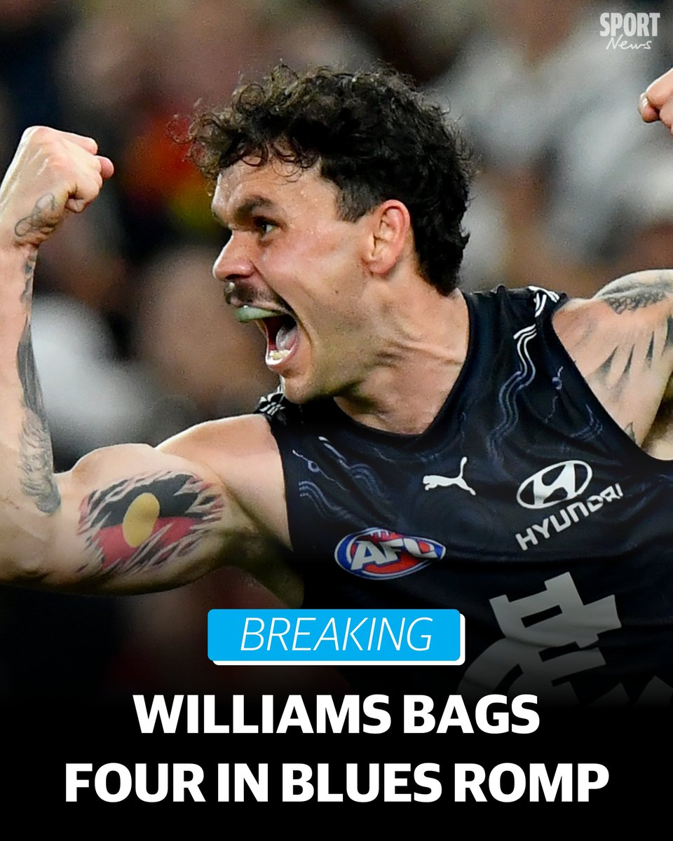 The #baggers get it done - and with a new forward line hero! #AFLBluesSuns LIVE ▶️bit.ly/3yzzW8S