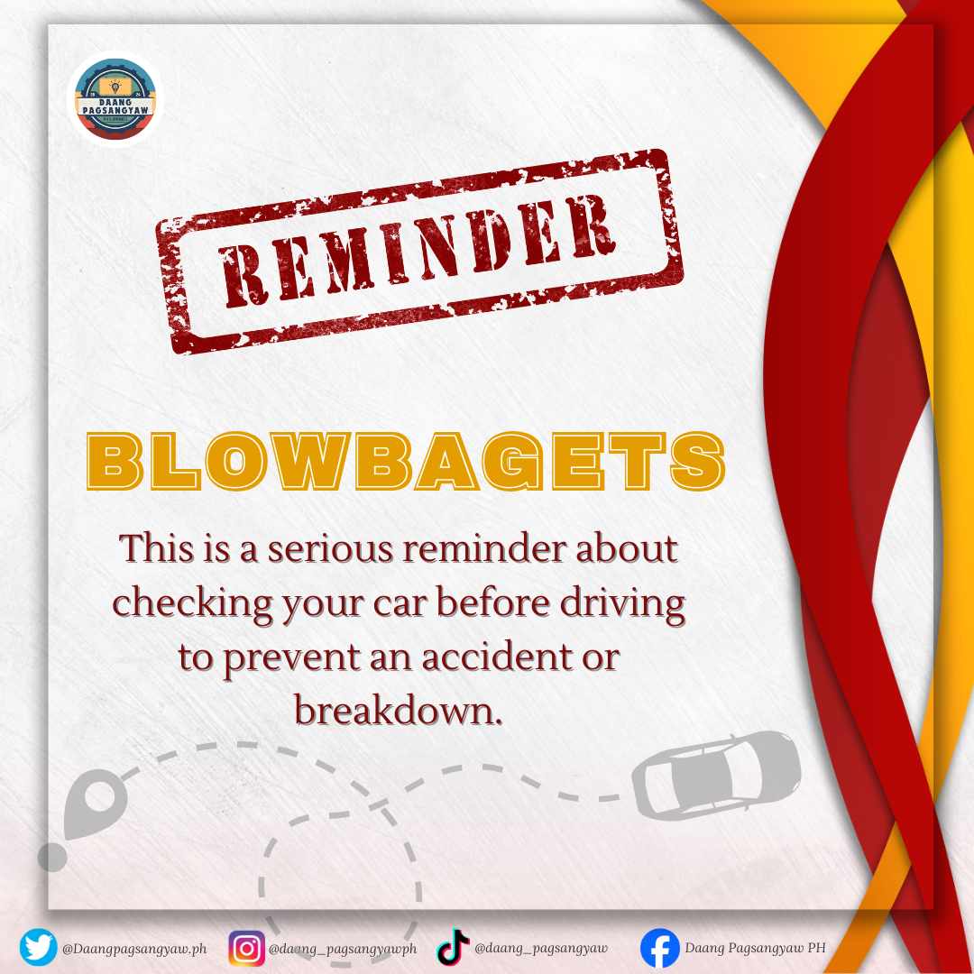 daang8715's tweet photo. Here's a simple checklist that all drivers can follow to ensure that they are in good condition to drive and that their vehicles are safe for the road. 

#daangpagsangyaw 
#roadsafety 
#reminder https://t.co/cXFASine1W