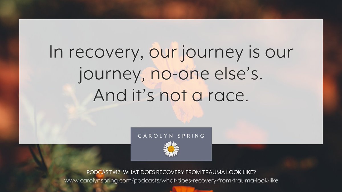 Who decided that we can recover from #trauma in 6 sessions? No-one's trauma is the same, no-one's neurobiology is the same, & so no-one's recovery journey is the same. Listen: carolynspring.com/podcasts/what-…

#TherapistsConnect
