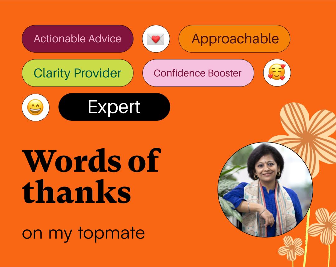 You know what matters the most? It's the words that your audience speaks for you. And, I got my words of appreciation collated by the topmate team. It's good to see the feedback that my audience has given and it is what MATTERS THE MOST. I'm at topmate.click/ab44v
