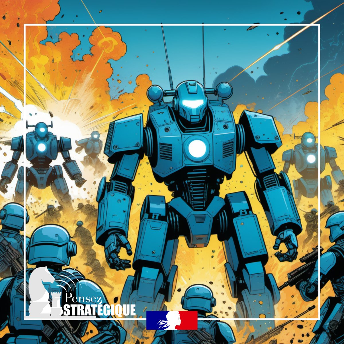 acad_em's tweet photo. "Pour vivre avec l'#IA il faut la comprendre." L’amiral Pierre Vandier, major général des armées avec @BertrandRdp, directeur de l’AMIAD nous expliquent tous les enjeux et limites de l'#IA dans ce nouvel épisode de #PensezStratégique⤵️
📢https://t.co/3gTztw9xsb https://t.co/IX2k5fodQx