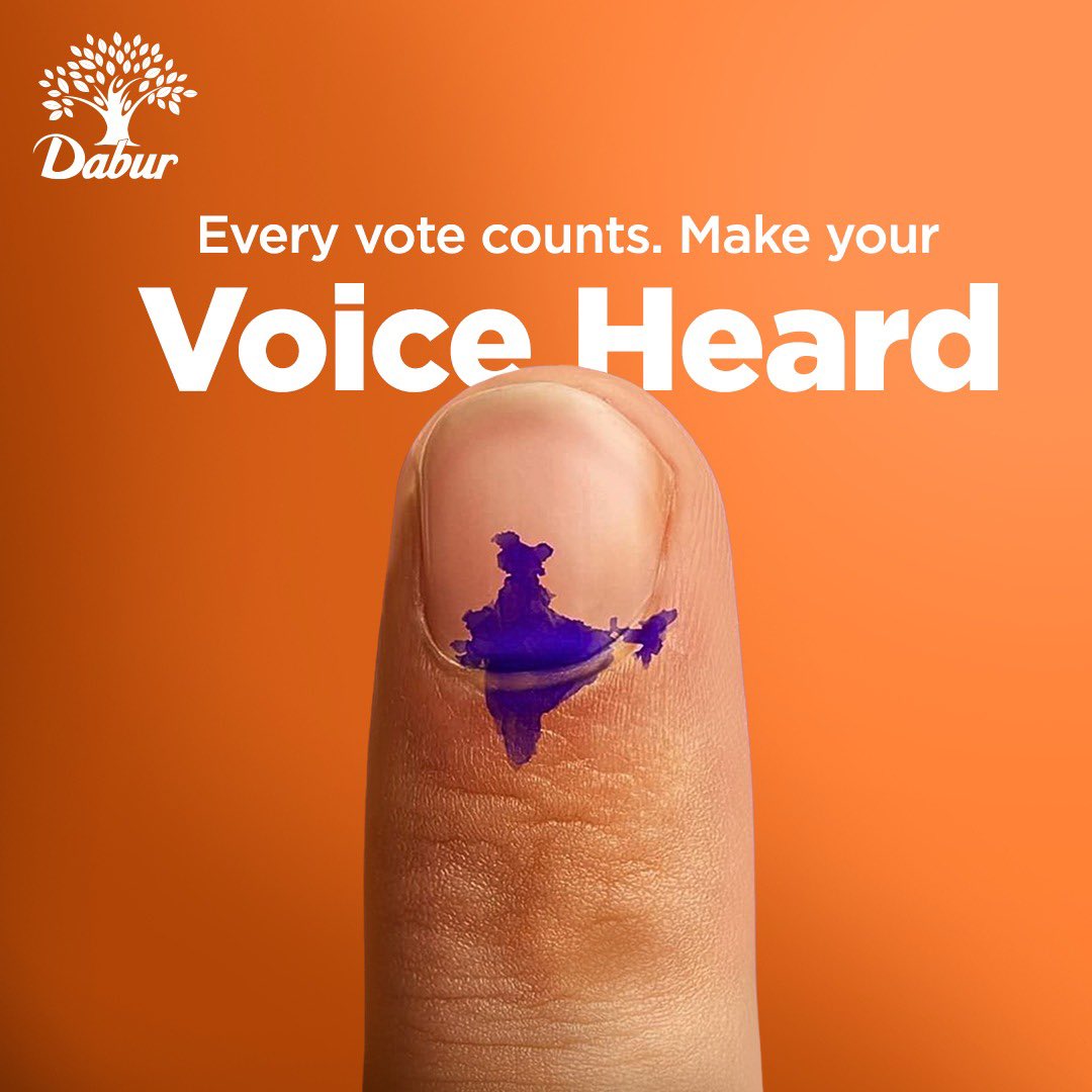 Cast your vote and shape our collective future. #Dabur #DaburIndia #Election #Vote #Democracy #CelebrateLife #Election2024 #ScienceOfAyurveda #Delhielection